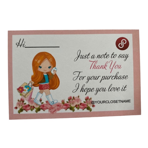 100 New Small Busines Cards , Poshmark TY Cards / Shopping bag - Picture 7 of 15